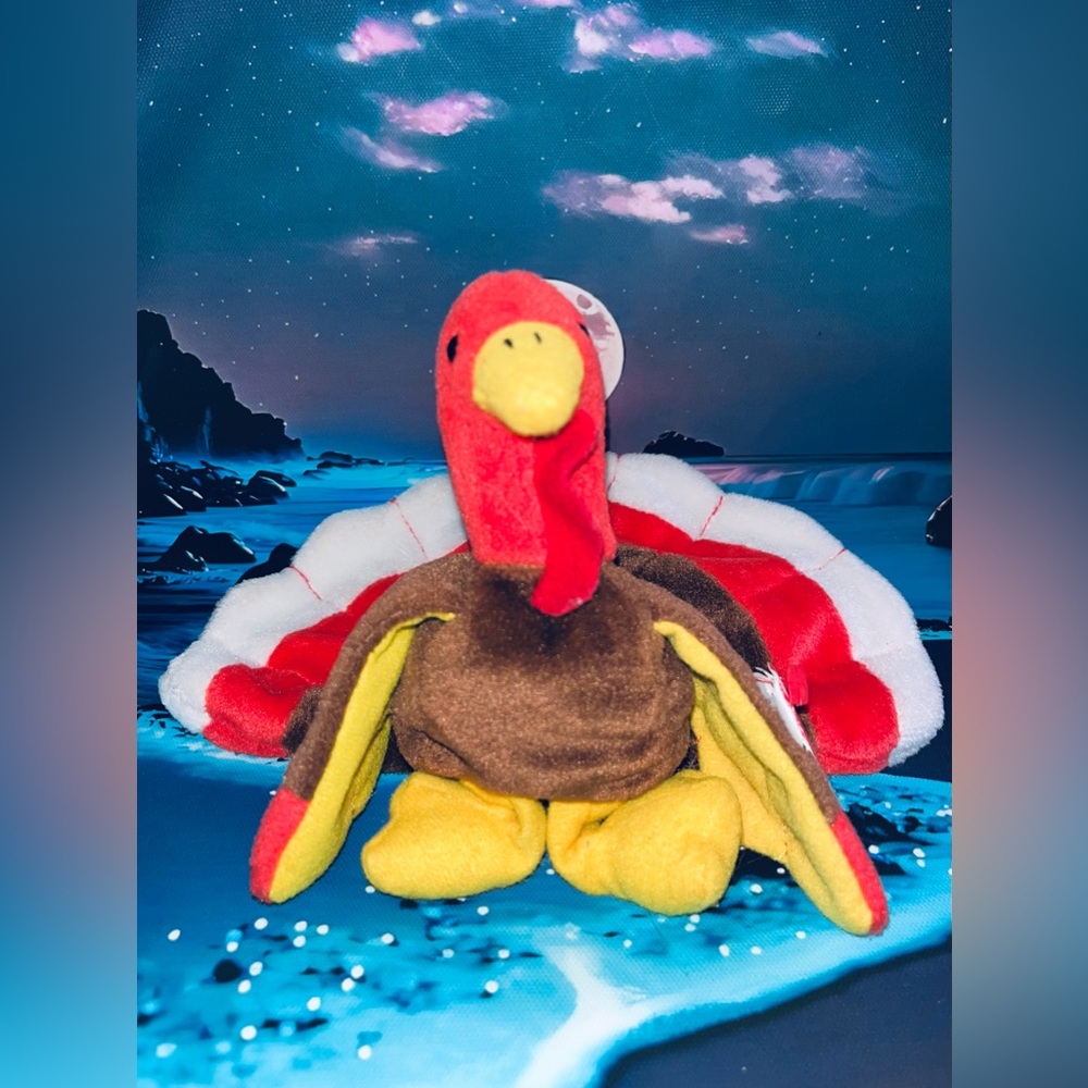 TY Beanie Baby Gobbles The Thanksgiving Turkey